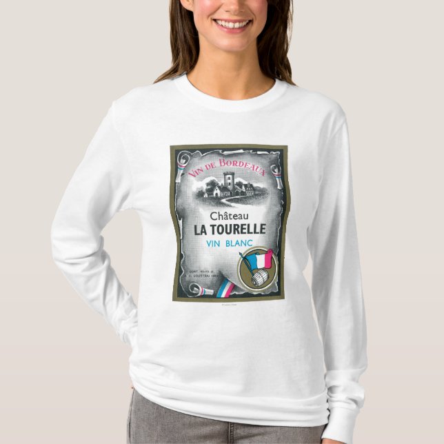 Vin De Bordeaux Vin LabelEurope Tee (Framsida)
