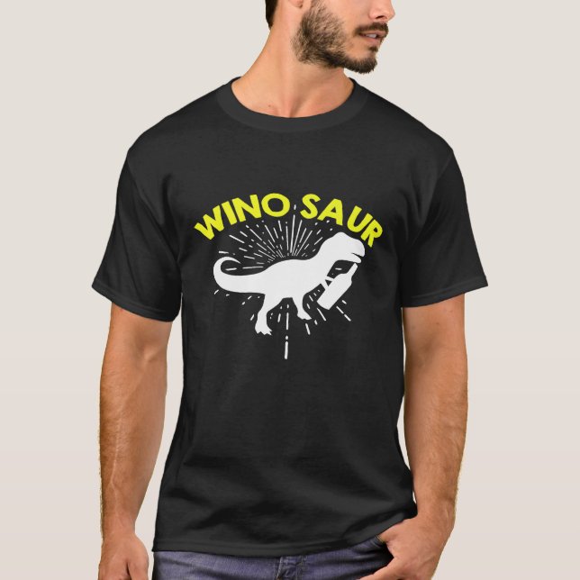Vin Dinosaur Rex Winosaur T Shirt (Framsida)