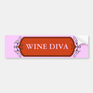 Vin Diva Bildäckslapp! Bildekal