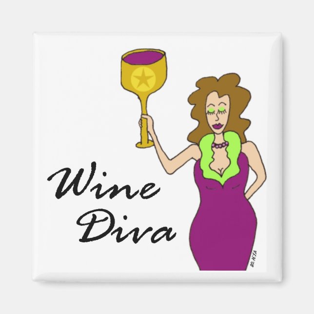 Vin Diva (utan sätning) Magnet (Framsidan)