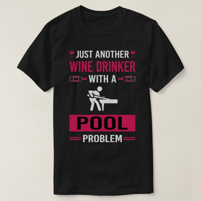 Vin Drinker Bassäng T Shirt (Design framsida)