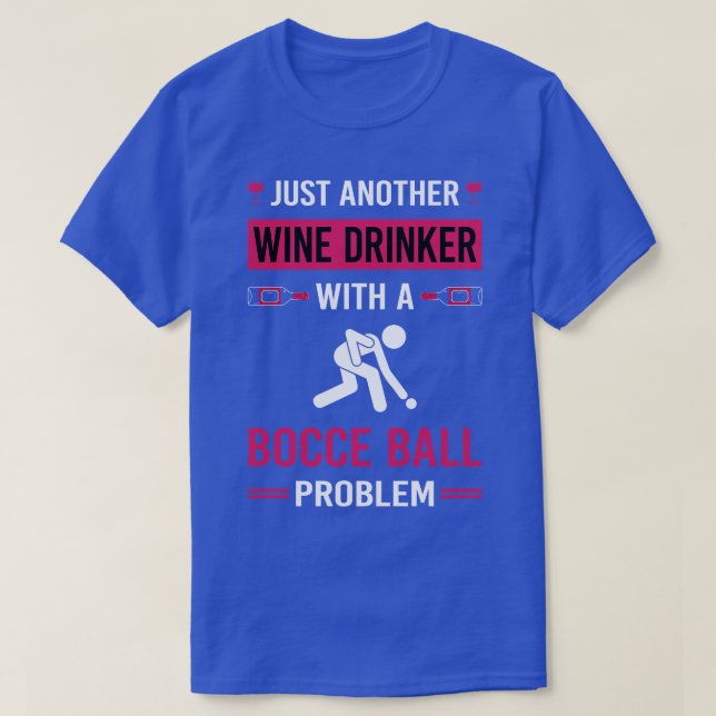Vin Drinker Bocce Boll Bocci Boccie T Shirt (Design framsida)