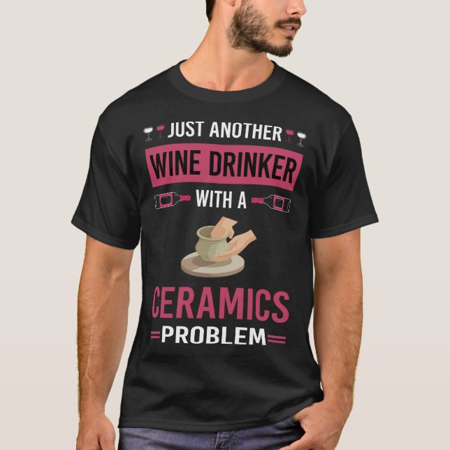 Vin Drinker Ceramics T Shirt (Framsida)