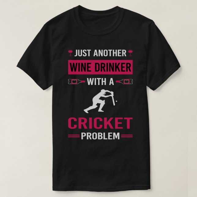 Vin Drinker Cricket T Shirt (Design framsida)