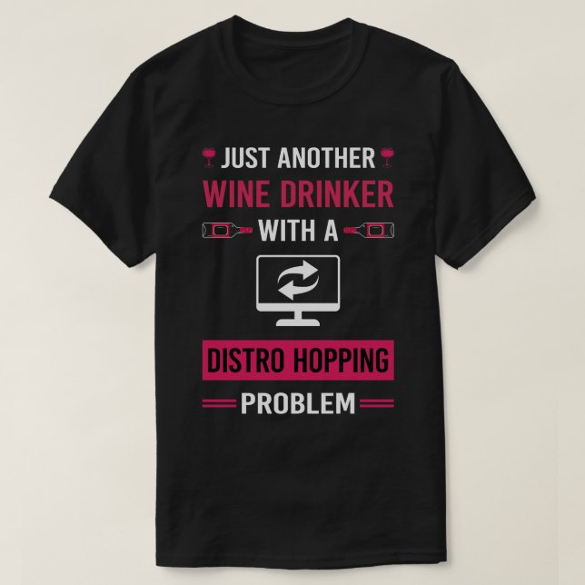 Vin Drinker Distro Hopping Distrohopper T Shirt (Design framsida)
