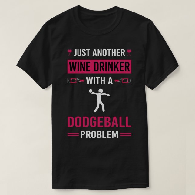 Vin Drinker Dodgeball T Shirt (Design framsida)