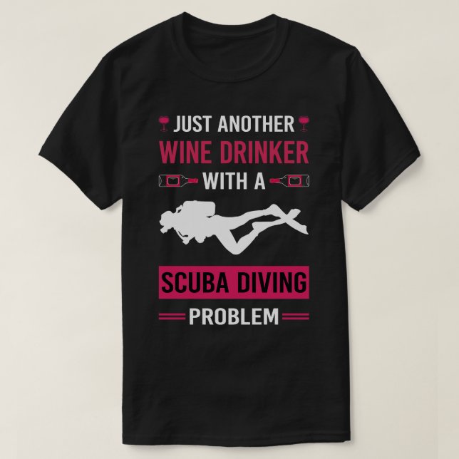 Vin Drinker Dyka Diver T Shirt (Design framsida)