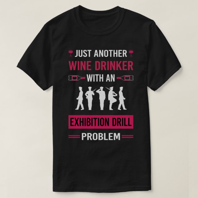 Vin Drinker Exhibition-övning T Shirt (Design framsida)