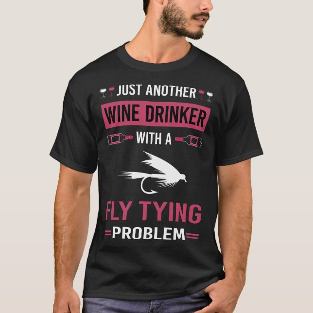 Vin Drinker Fly Tying T Shirt (Framsida)