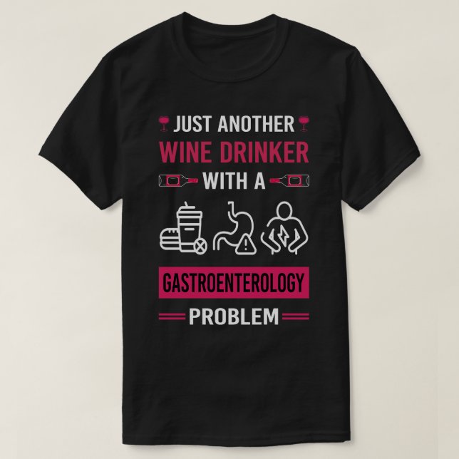 Vin Drinker Gastroenterolog Gastroenterolog T Shirt (Design framsida)