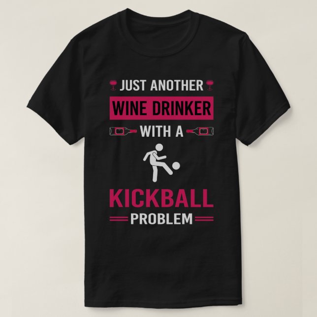 Vin Drinker Kickball T Shirt (Design framsida)