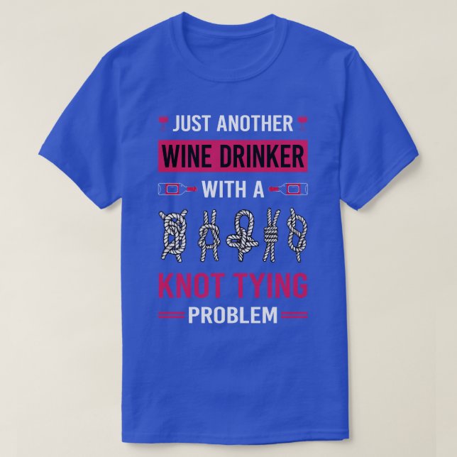 Vin Drinker Knot Tying T Shirt (Design framsida)