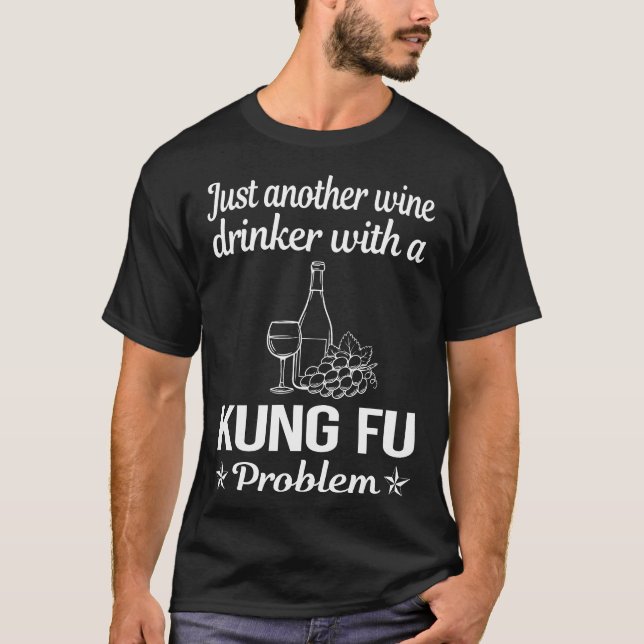 Vin Drinker Kung fu T Shirt (Framsida)