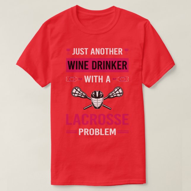 Vin Drinker Lacrosse T Shirt (Design framsida)