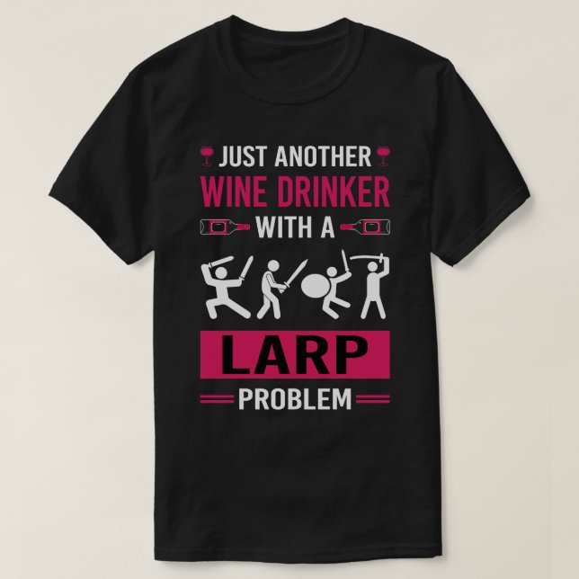 Vin Drinker Larp Larping RPG Roleplay Roleplay T Shirt (Design framsida)