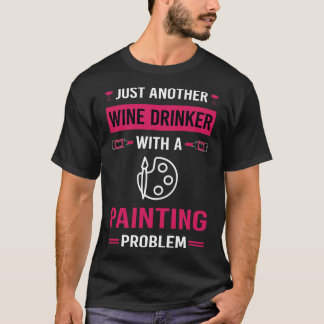 Vin Drinker-målning T Shirt