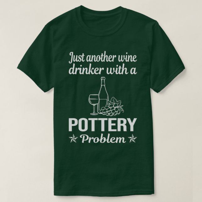 Vin Drinker Pottery-Potter T Shirt (Design framsida)