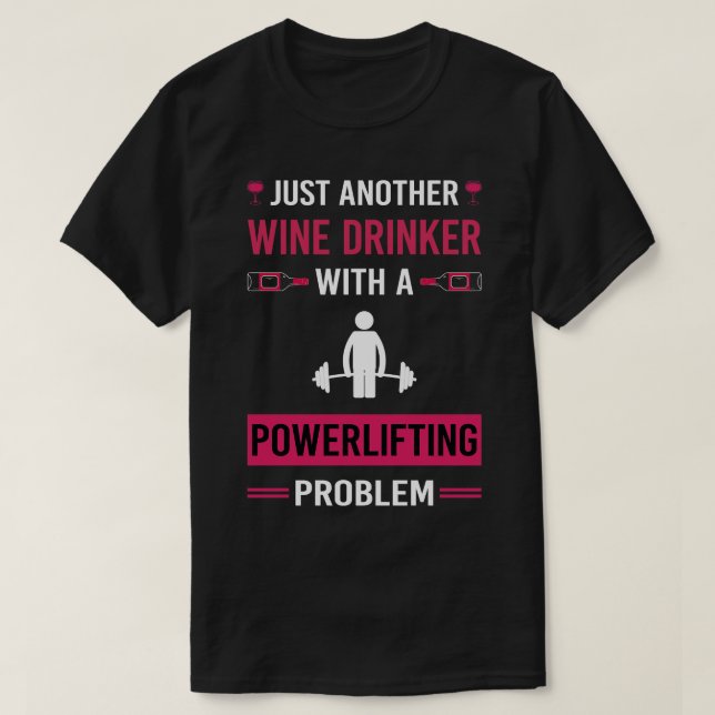 Vin Drinker Powerlift T Shirt (Design framsida)