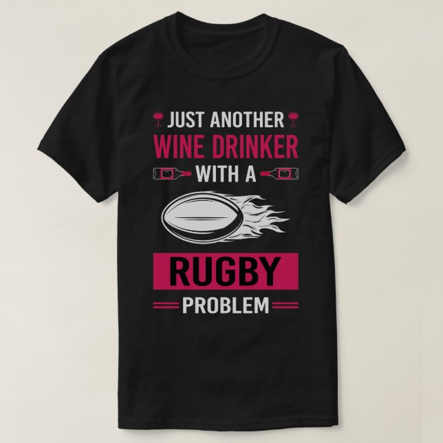 Vin Drinker Rugby T Shirt (Design framsida)