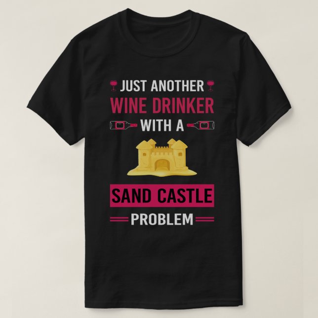 Vin Drinker Sand Castle T Shirt (Design framsida)
