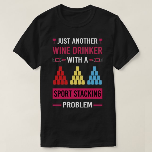 Vin Drinker Sport Stacking Kopp Stacking Speed Sta T Shirt (Design framsida)