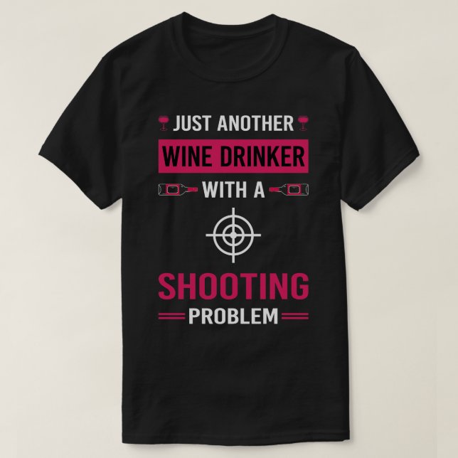 Vin Drinker-tagning T Shirt (Design framsida)