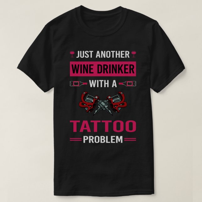 Vin Drinker Tattoo T Shirt (Design framsida)