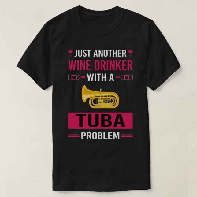 Vin Drinker Tuba T Shirt (Design framsida)