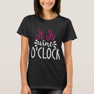 Vin Drinker Vin Cellar Det är Vin O Clock T Shirt