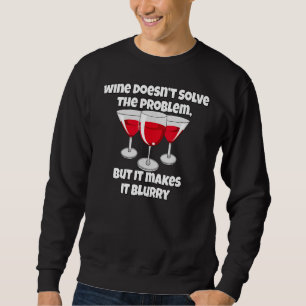 Vin Drinker Vin Doesnu2019t Lös ProProPro Lång Ärmad Tröja
