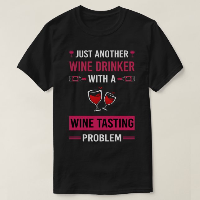 Vin Drinker Vin Taste T Shirt (Design framsida)