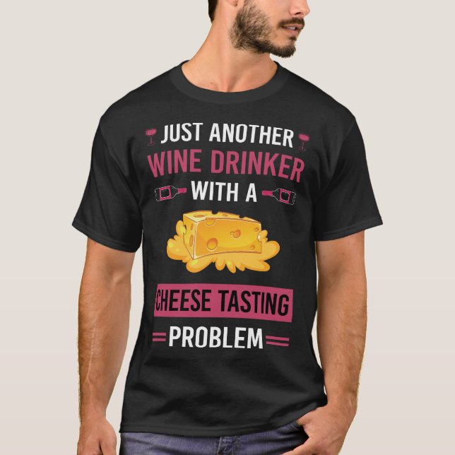 Vin Drinker Vin Taste T Shirt (Framsida)