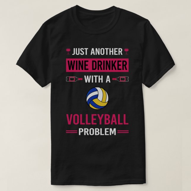Vin Drinker Volleyball T Shirt (Design framsida)