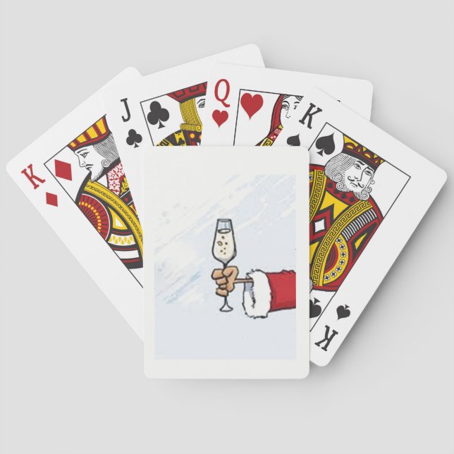 ***VIN DRINKING SANTA*** SPELAR SPEL KORT (Baksidan)
