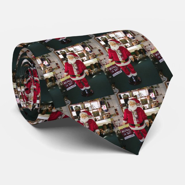 "VIN DRINKING SANTA" TIE SLIPS (Rullad)