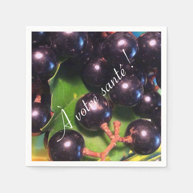 Vin-druvor Pappersservett (Framsidan)