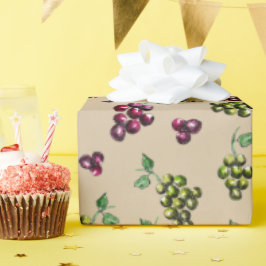 Vin-Eleganten Grapes Hand-Illustrated Watercolor Presentpapper