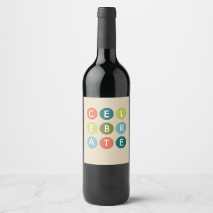Vin (eller mousserande Vin) Flaska-etiketten Firan Vinflaska Etikett