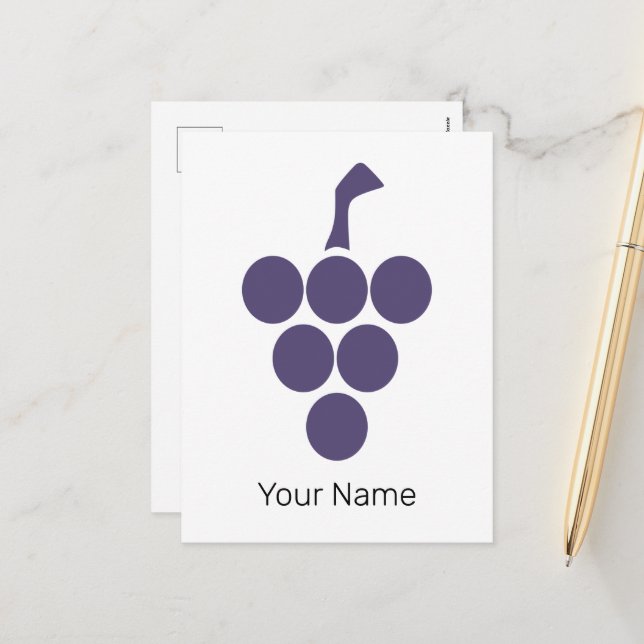 Vin eller Vin för druvsaft och druvsaft Helg Vykort (Fram/Back In Situ)