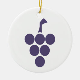 Vin eller Vin för druvsaft och druvsaft Julgransprydnad Keramik