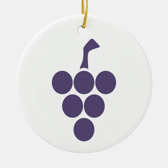 Vin eller Vin för druvsaft och druvsaft Julgransprydnad Keramik (Framsidan)