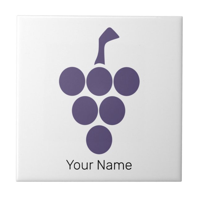 Vin eller Vin för druvsaft och druvsaft Kakelplatta (Framsidan)