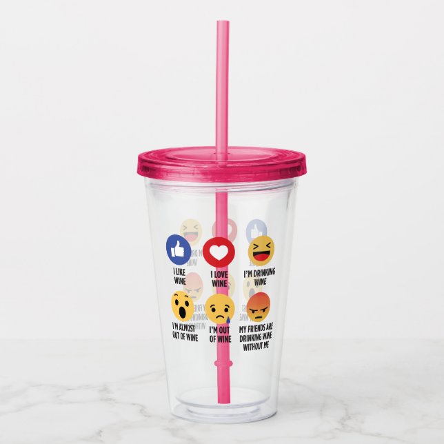 Vin Emojis Take Away Mugg (Framsida)