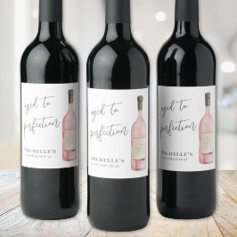 Vin enkel Åldras till prefektion födelsedag Vinflaska Etikett