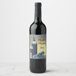 Vin-etikett för Flaska och grafik i vin Vinflaska Etikett