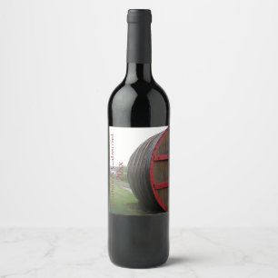Vin-etikett för Vin Cask Design Vinflaska Etikett