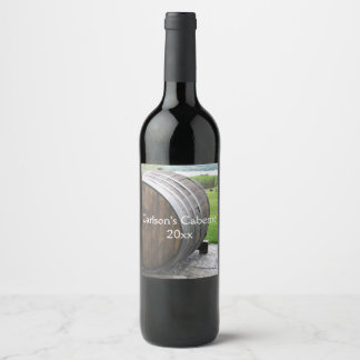 Vin-etikett för Vin Cask Design Vinflaska Etikett