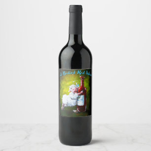 Vin-etikett FULLT-BODIED RED WHINE Sheep Incognito Vinflaska Etikett