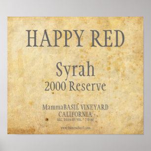 Vin-etikett Poster