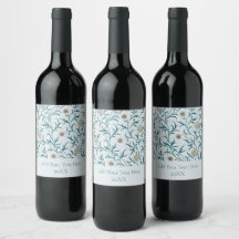 VIN-ETIKETT: WILLIAM MORRIS: BLOMMIGT DESIGN
